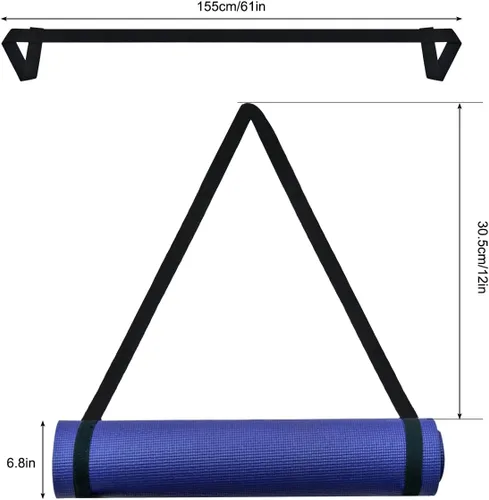 Vista 2 de 4PCS Yoga Mat Carrier Strap, Adjustable Yoga Mat Strap Carrier for Exercise/Travel/Gym, Mat Holder Sling Carrier