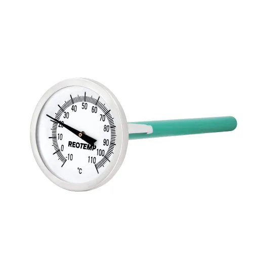 Vista 4 de Reotemp Termómetro de bolsillo de fácil lectura con esfera grande, esfera de 2 pulgadas, vástago de 5 pulgadas, resistente al agua