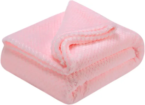 Vista 38 de Manta difusa o manta mullida para bebé, suave y cálida y acogedora manta de lana de coral para niños pequeños, bebés o recién nacidos, para cuna
