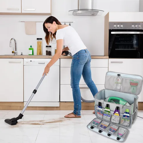 Vista 7 de Bolsa de transporte para Bissell Little Green Machine 1400B, gran capacidad Gris