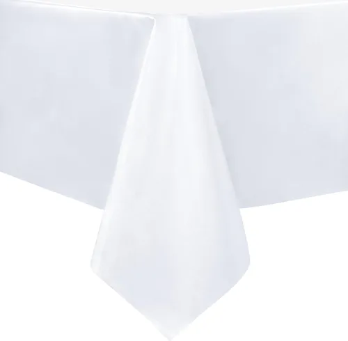 Vista 9 de sancua - Mantel rectangular de PVC 100 % impermeable, 54 x 54 pulgadas, vinilo a prueba de aceite, derrames, fácil de limpiar con un paño, para Beige