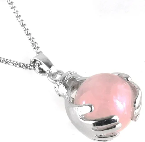 Vista 18 de BEADNOVA collar con gema de curación con cadena de acero inoxidable de 18 pulgadas, con embalaje de caja de regalo