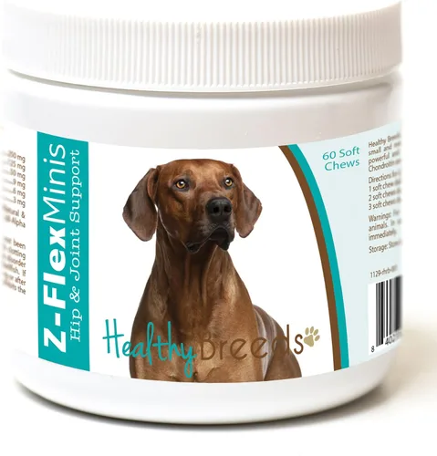 Vista 31 de Healthy Breeds Affenpinscher Z-Flex Minis - Masticables suaves para cadera y articulaciones, 60