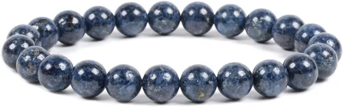 Vista 50 de Justinstones Gem - Pulsera elástica de cuentas redondas de piedras semipreciosas de 8 mm, unisex, de 17.78 cm Turmalina negra de grado A