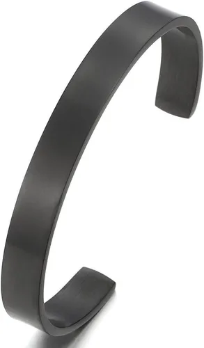 Vista 6 de Pulsera ajustable de acero inoxidable COOLSTEELANDBEYOND para hombres y mujeres minimalista