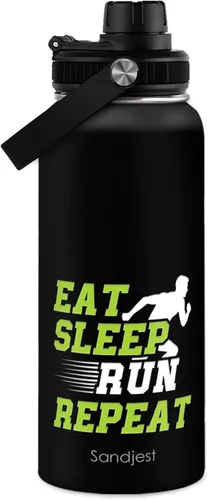 Vista 31 de Botella de agua de béisbol de 32 onzas con aislamiento de acero inoxidable para hombres, mujeres, amantes de los deportes, regalos de béisbol