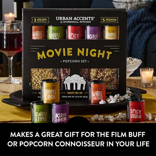 Vista 8 de Urban Accents MOVIE NIGHT™ Palomitas de maíz y palomitas de maíz paquete variado (juego de 8) – 3 paquetes de palomitas de maíz sin transgénico y 5