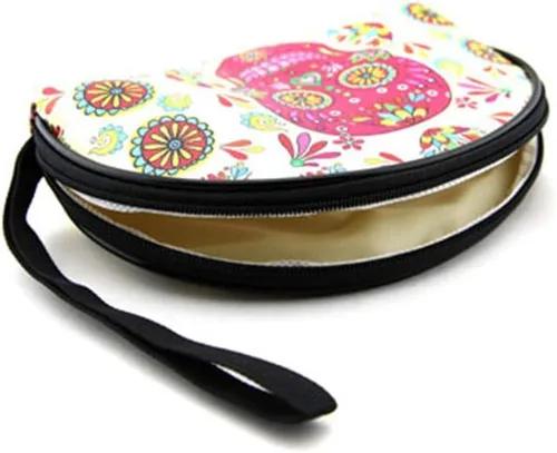 Vista 2 de Bolsas de maquillaje de calavera Accesorios para el Día de los Muertos, regalos de calavera de azúcar, bolsa de cosméticos mexicana