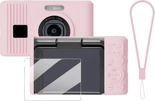 Vista 11 de Funda de silicona para cámara digital Pixpro C1 con cubierta extraíble para lente y protector de pantalla y cordón para accesorios pixpro C1