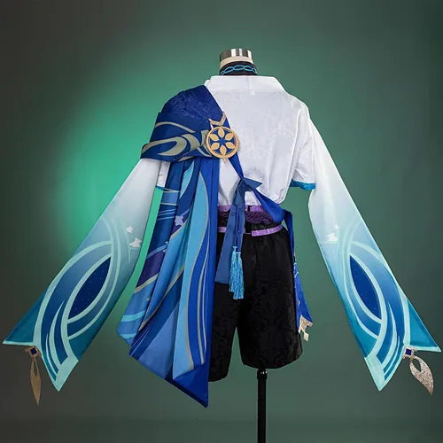 Vista 4 de Genshin Impact Cosplay Jacquard Upgrade Ver Ganyu Aether Zhongli Kaveh Cosplay