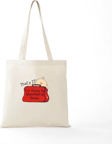 Vista 5 de CafePress Going To Mawmaw's - Bolsa de compras de lona reutilizable beige, Caqui, S