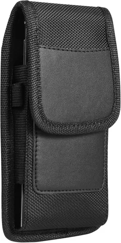 Vista 2 de Funda de nailon resistente para teléfono celular con clip para cinturón con trabillas para cinturón, tarjetero para Motorola Moto G Power G Stylus G