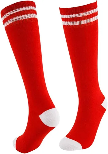 Vista 8 de Calcetines altos hasta la rodilla para niños, calcetines de fútbol de algodón para niños, niñas, niños pequeños