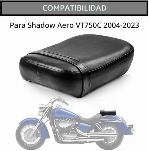 Vista 2 de PSLER Cojín para asiento trasero de pasajero para Shadow Aero VT750C 2004-2023 Reemplazo del asiento del pasajero trasero diseñado