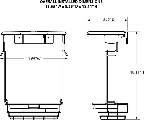 Vista 6 de 82215 Sistema de estantes para la basura de 5 galones de Sunbeam TrashRac