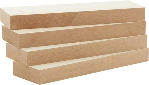 Vista 7 de Bright Creations Bloques de madera – Tablas de madera para manualidades y proyectos de tablero de MDF – Bloques de tallado y superficie de pintura