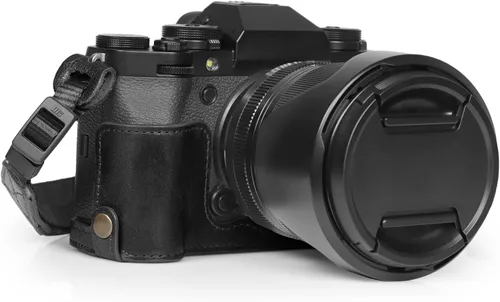 Vista 9 de MegaGear Ever Ready - Funda de piel auténtica compatible con Fujifilm X-T5, color negro