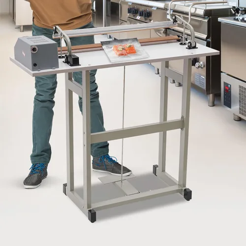 Vista 6 de Máquina de sellado térmico de pedal de pie,Máquina de sellado de bolsas de plástico de 22.83", Máquina de sellado térmico de 110V 850W para uso