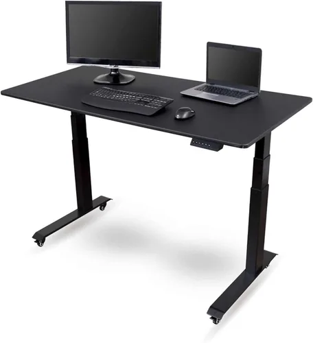Vista 16 de Stand Up Desk Store Escritorio eléctrico de altura ajustable con memoria programable (marco negro/parte superior negra mate, 48 pulgadas de ancho)