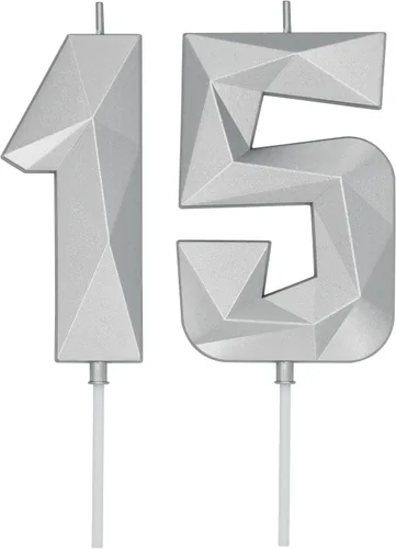 Vista 280 de DERVENTA Vela Grande de Cumpleaños Número 3D Verde Luminoso de 3.7 Pulgadas Celebración de Fiesta Aniversario Decoración Adorno para Pastel 1 Pieza