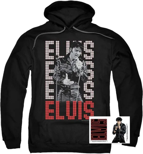 Vista 2 de Popfunk Elvis Presley Signature Heartthrob Music Pullover Sudadera con capucha y pegatinas