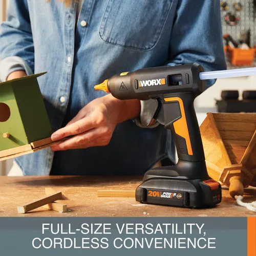 Vista 3 de Worx 20V Power Share Pistola de pegamento caliente de tamaño completo WX045L.9- (sólo herramienta)
