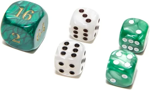 Vista 14 de Bello juegos Deluxe dados de imitación de mármol sets-black/, Azul, 5/8