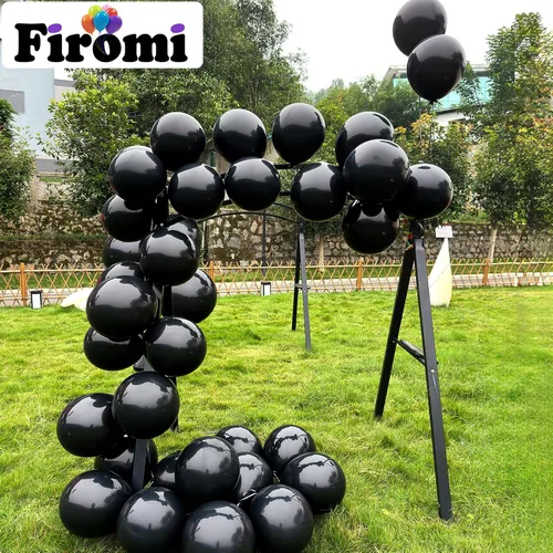 Vista 4 de Firomi - Globos negros de fiesta de 12 pulgadas, paquete de 100 unidades A05-negro
