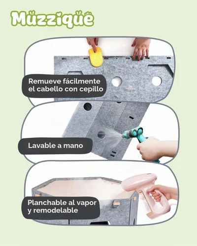 Vista 8 de Casa de cama para gatos de fieltro grueso, condominio de escondite para Verde