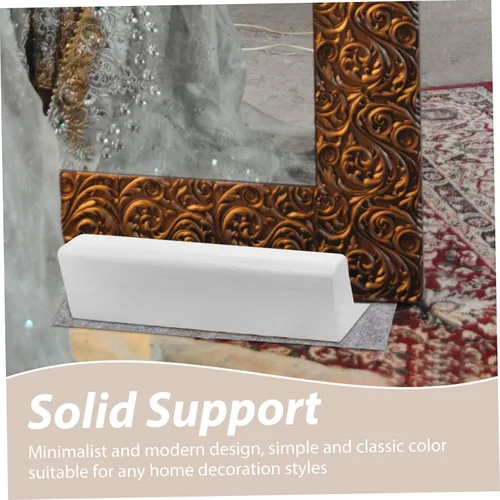Vista 6 de Zerodeko Soporte con base de espejo de cuerpo completo, soporte de madera para obras de arte, soporte de espejo de pie de longitud completa, soporte