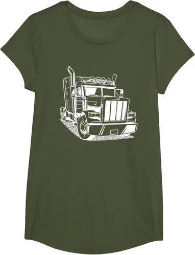 Vista 95 de Diesel Big Rig 18 Wheeler - Camiseta de camionero para camionero, Negro, S