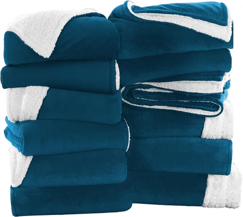 Vista 68 de IR Imperial Rooms Mantas Sherpa de color rosa bebé tamaño King para cama – Paquete al por mayor de 9 mantas Sherpa – Manta suave y esponjosa