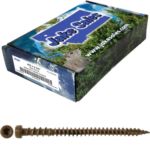 Vista 35 de Tornillo de madera compuesto gris castillo de 2-3/4 pulgadas, cabeza de accionamiento Torx/Star Drive Head - Recubierto Exterior - Compatible