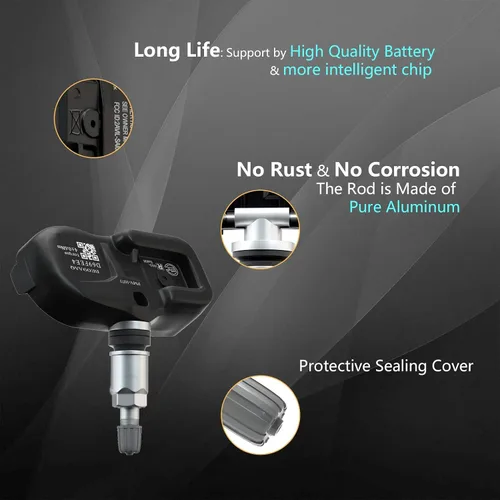 Vista 2 de Marsflex Sensor TPMS Compatible para Toyota Land Cruiser Scion Pontiac Lexus, Camry rav4 Yaris Corolla Sensor de Monitoreo de Presión de Neumáticos