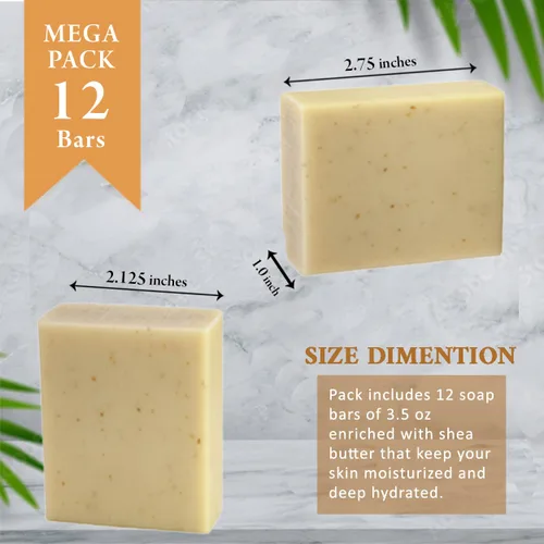 Vista 6 de Simple Scents Australia Barras de jabón natural aromáticas de almendras (12 barras), 3.5 onzas, barras de jabón hidratantes francesas de triple