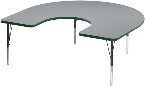 Vista 22 de Correll Mesa rectangular de actividades para el aula de 24 x 48 pulgadas, altura ajustable (19 a 29 pulgadas), parte superior de granito gris, borde