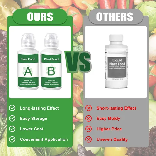 Vista 5 de Alimento hidropónico para plantas de 20.3 fl oz, alimento para plantas de interior A&B para sistema hidropónico y plantas de interior en maceta, kit