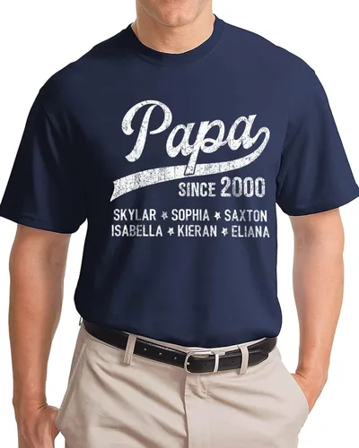 Vista 2 de Camisa personalizada para abuelo, papá, nietos con nombre, regalos personalizados para papá y papá, regalos para el día del padre, abuelo.