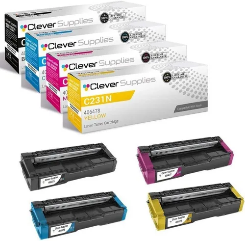 Vista 202 de CS - Cartucho de tóner compatible para Ricoh C220 406046 Color negro láser Aficio SP C220 Aficio SP C220A Aficio SP C220DN Aficio SP C220N Aficio SP