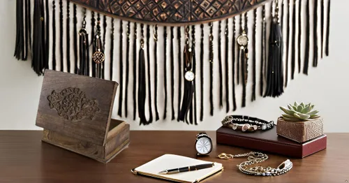 Vista 3 de Grandes ideas de regalo de cumpleaños, caja de joyería decorativa hecha a mano con cerradura y llave, organizador de joyas, caja de recuerdos, caja