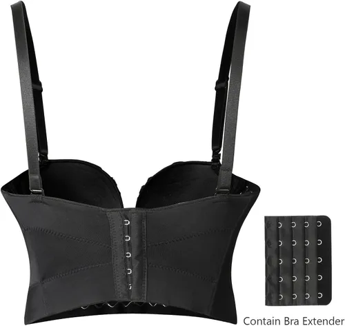 Vista 6 de Charmian - Sujetador con realce para mujer con diamantes de imitación de colores, ombliguera para fiesta y club