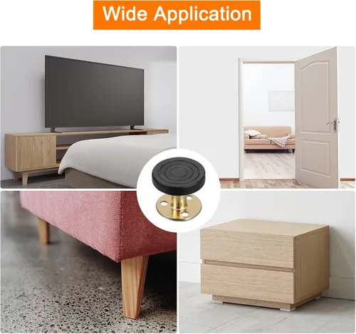 Vista 6 de uxcell Marco de cama ajustable roscado fijador antivibración, tapones de cabecero de 1.18 a 1.57 pulgadas (1.181-1.575 in), antigolpes y ruido