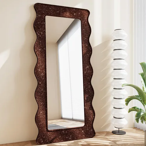Vista 4 de CRE8TIVE Papel tapiz marrón oscuro con purpurina, borde de pared para despegar y pegar, 8 x 80 pulgadas, papel tapiz de tela brillante, extraíble