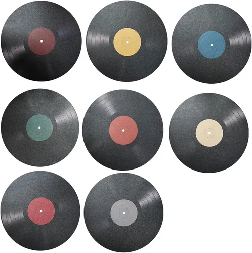 Vista 4 de Calcomanías de pared para decoración de discos de vinilo, 8 unidades, pósteres de cubierta de álbum de CD de 8.7 pulgadas, discos de vinilo