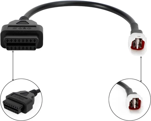 Vista 7 de Mad Hornets Conector adaptador de cable de 4 pines a OBD2 apto para Yamaha R1 R6 MT09