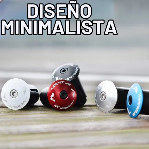 Vista 6 de MARQUE Alloy ENZ - Tapones para manillar de bicicleta de carretera, extremos de barra de mango de aluminio, tapones para barras de caída, tapas