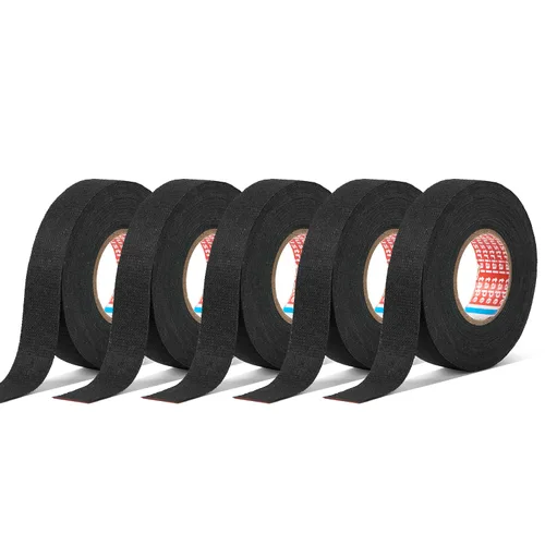 Vista 5 de HSTECH Cinta de tela para arnés de cables, 3/4 pulgadas por 50 pies (4 rollos), cinta de tela para arnés de cableado de altavoz, cinta adhesiva