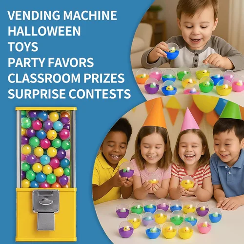 Vista 7 de 50 cápsulas de máquina expendedora multicolor de 2 pulgadas, cápsulas de máquina de chicle, cápsulas de premio, cápsulas de 2 pulgadas para premio