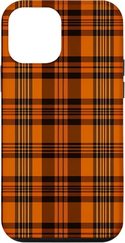 Vista 15 de iPhone 13 Pro Fall Plaid Halloween Naranja y Negro Acción de Gracias Otoño Case