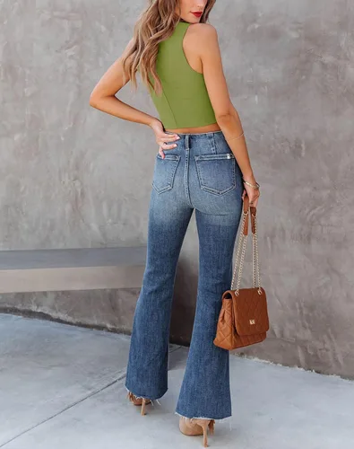 Vista 2 de Sunborui Chalecos sin mangas con botones para mujer, totalmente forrados, cuello en V, chaqueta ajustada regular